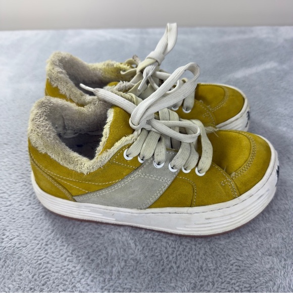 Palm Angels Snow Low Top Yellow Suede Chunky Sneakers Women's Sz 3 US/2 UK/36 EU - Picture 1 of 14